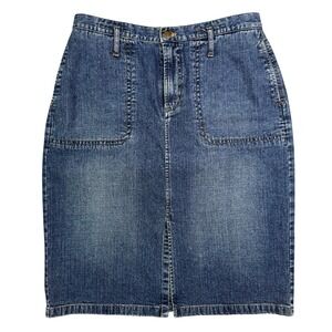 Lauren Jeans Co denim skirt womens 8 preppy western rodeo boho festival vintage